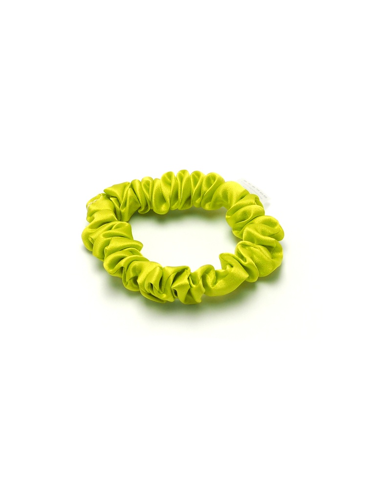 JGM-23 Satynowa gumka do w�os�w frotka scrunchie slim limonka